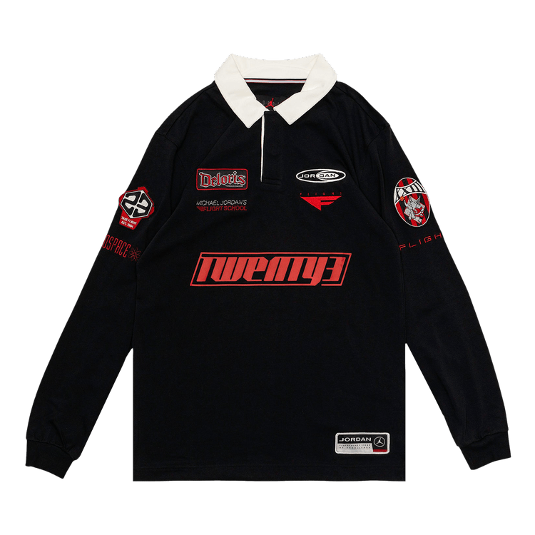 Air Jordan Essentials Long-Sleeve Rugby Top "Black"
