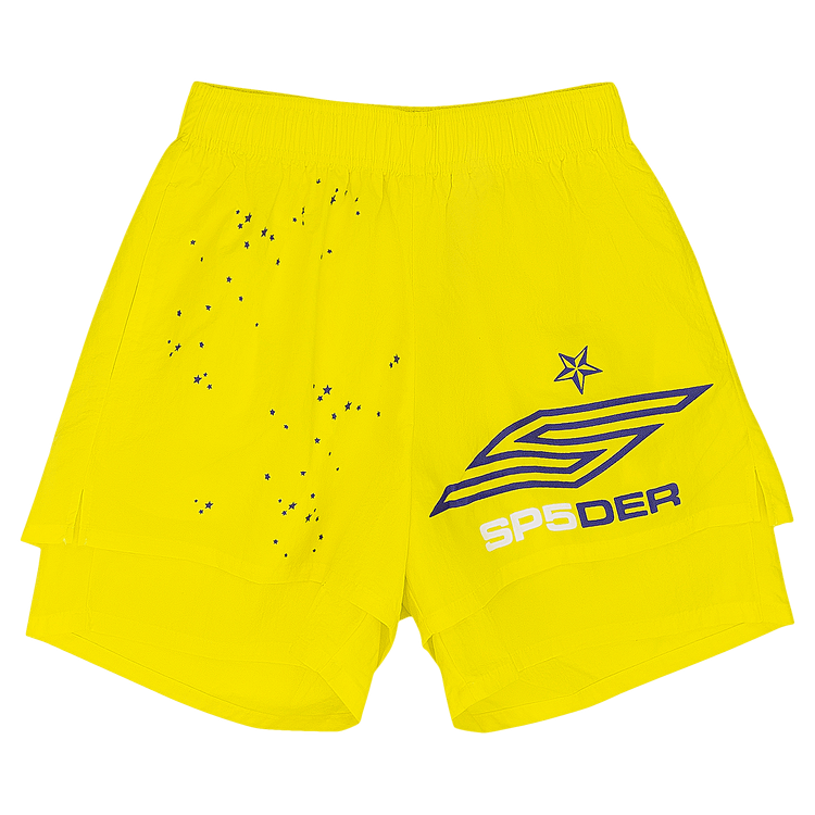 Sp5der Pro Double Layer Shorts "Yellow"