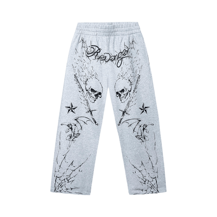 Revenge Tattoo Sweatpants "Heather Grey/Black"