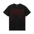 Revenge Outline Arch Logo Tee "Black/Red"