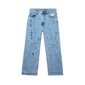 Revenge Spider Web Denim Pant "Bleached Indigo"