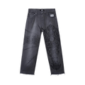 Revenge Spike Cross Embroidered Denim Pant "Grey"