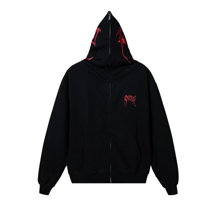 Revenge Embroidered Arch Logo Full Zip "Black/Red"