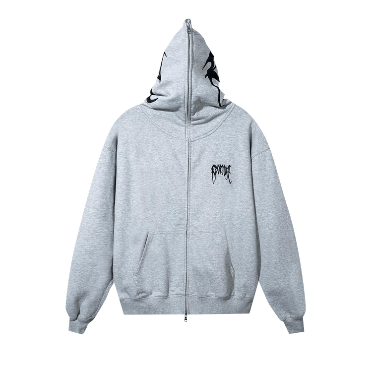Revenge Embroidered Arch Logo Full Zip "Heather Grey/Black"