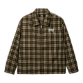 Revenge Embroidered Spider Flannel "Olive/White"