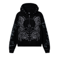 Revenge Tribal Skull Studded Zip "Black"
