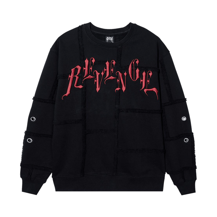 Revenge Patchwork Crewneck "Black/Red"