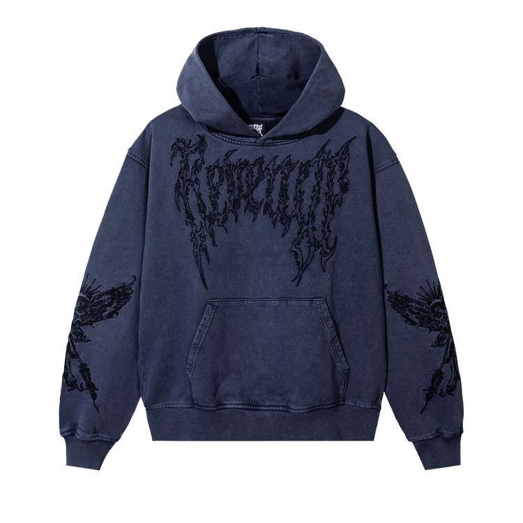 Revenge Renaissance Embroidered Hoodie "Washed Navy"