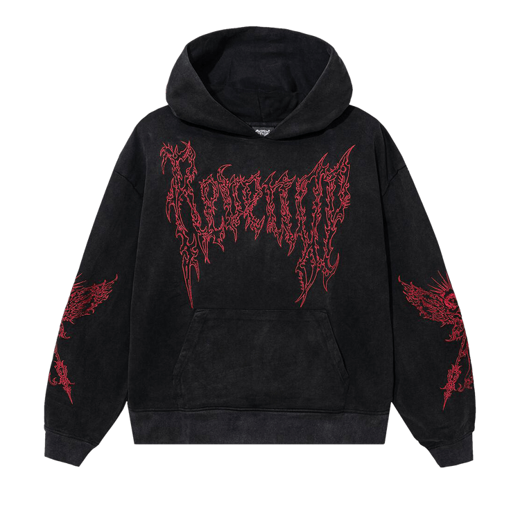 Revenge Renaissance Embroidered Hoodie "Black/Red"