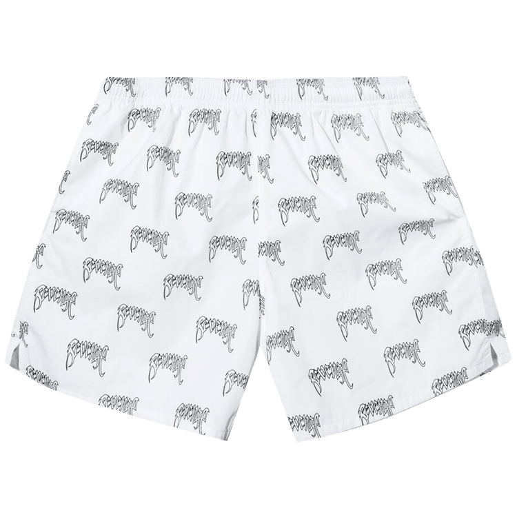Revenge Allover Arch Logo Water Shorts "White"