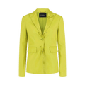 Versace Safety Pin Single Breasted Leather Blazer "Green"