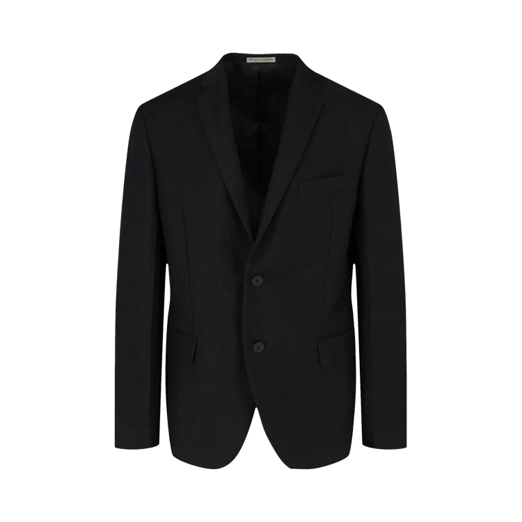 Bottega Veneta Wool Blend Single Breasted Blazer "Dark Navy"