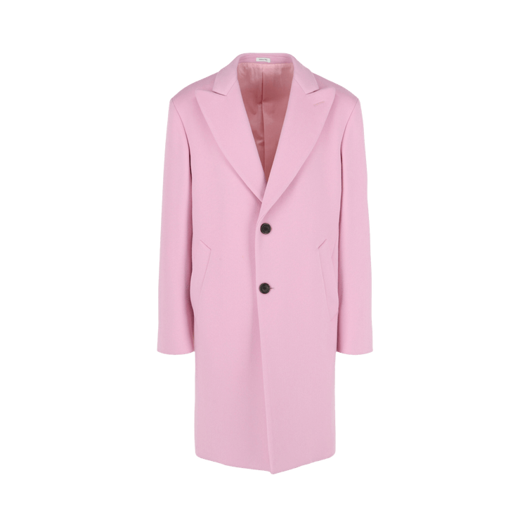 Alexander McQueen Peaked Lapel Wool Coat "Sugar Pink"
