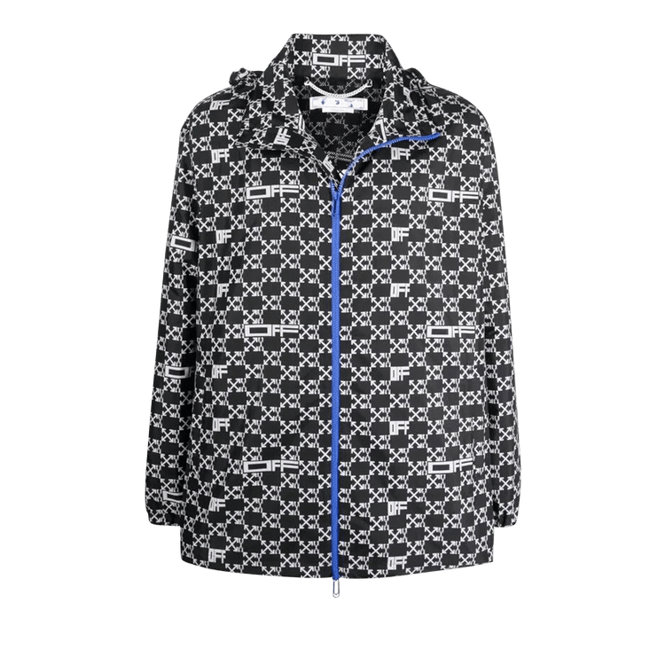 Off-White Monogram Allover Windbreaker Jacket "Black"