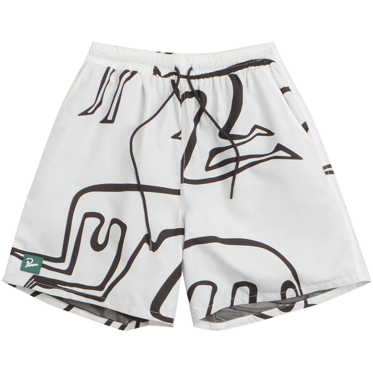 Parra Yoga Walks Swim Shorts "White"