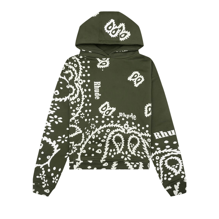 Rhude Bandana Hoodie "Olive"