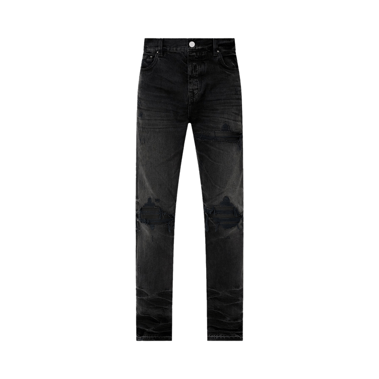 Amiri Leather Straight MX1 Jean "Vintage Black"