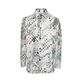 Bottega Veneta Printed Intrecciato Leather Shirt "Light Grey/Black"