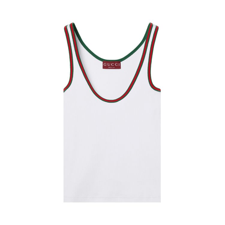 Gucci Web Tank Top "White"