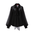 Gucci Silk Chiffon Shirt "Black"