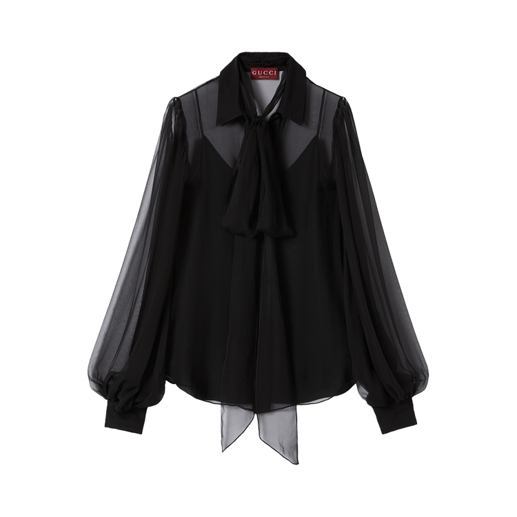 Gucci Silk Chiffon Shirt "Black"