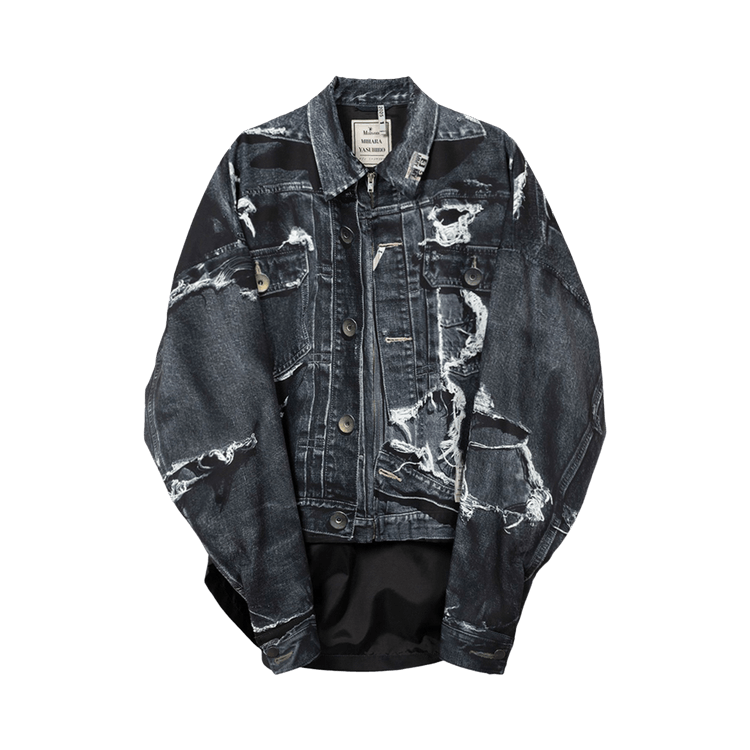 Maison Mihara Yasuhiro Trompe L'Oeil Denim Jacket 'Black'