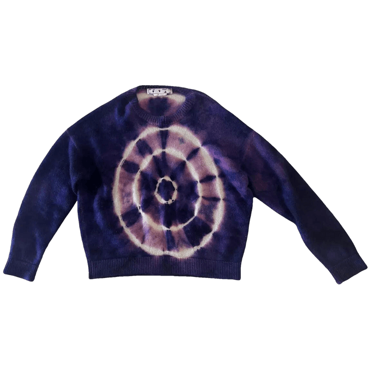 Off-White Tie Dye Mohair Skate Sweater "Purple"