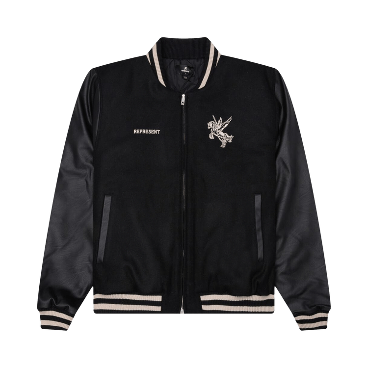 Represent Clo Mascot Wool Varsity Jacket "Jet Black"