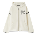 Palm Angels Monogram Knit Zip Hoodie "Off White"
