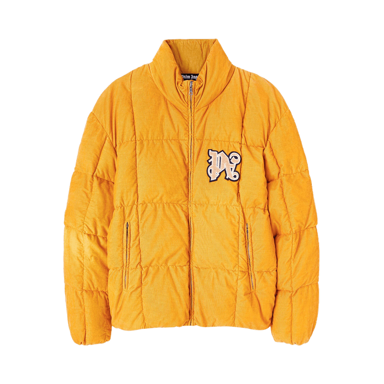 Palm Angels Monogram Corduroy Down Jacket "Light Orange"