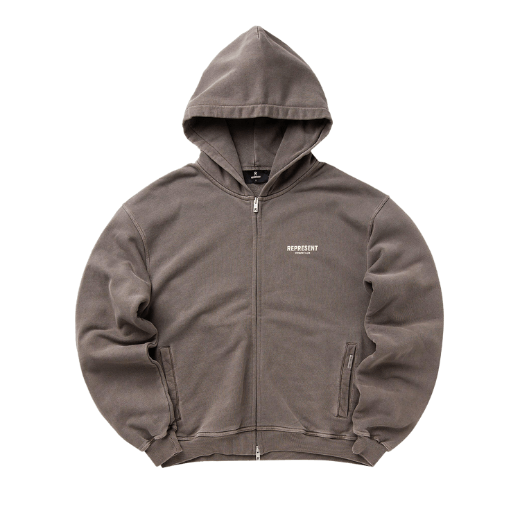 Represent Clo Owners Club Zip Hoodie "Fog"
