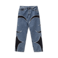 Thug Club Leather Washing Jeans "Blue/Black"