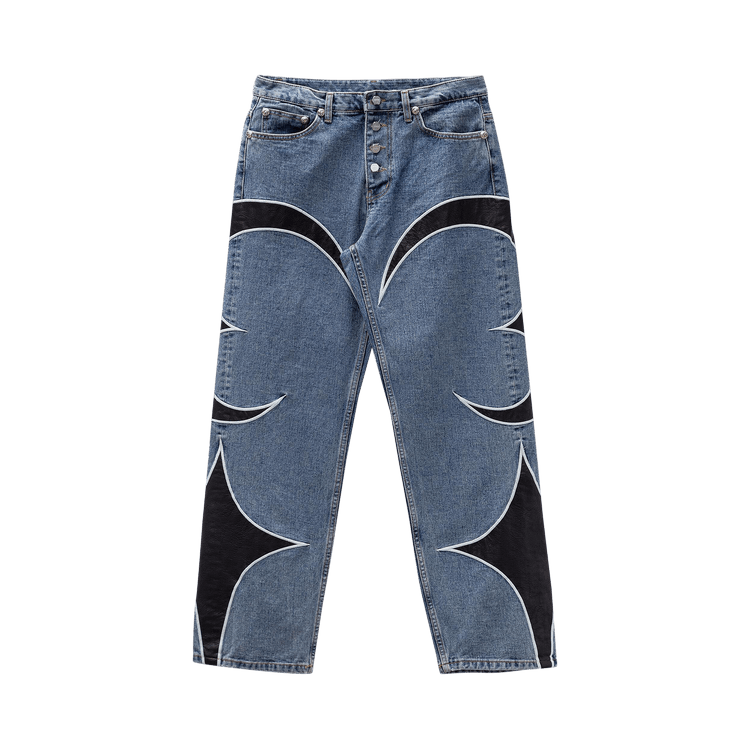 Thug Club Leather Washing Jeans "Blue/Black"