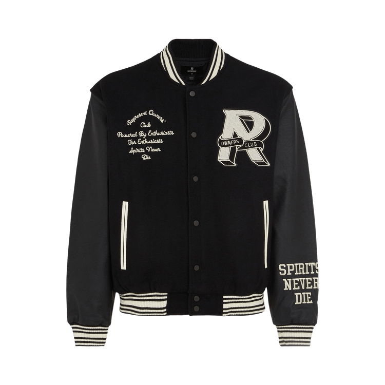 Represent Clo Owners Club Varsity Jacket "Black"