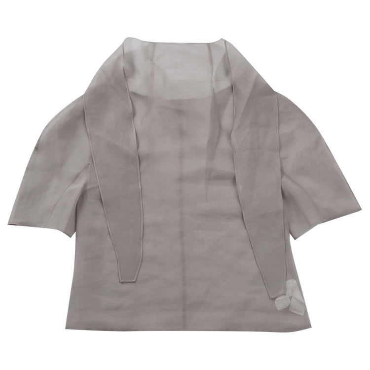 Amomento Knotted Collar Top "Grey"