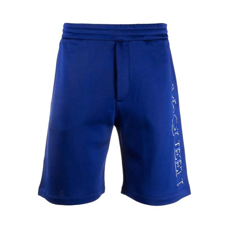 Alexander McQueen Logo Embroidered Track Shorts "Blue"