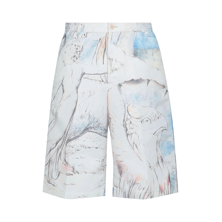 Alexander McQueen William Blake Dante Shorts "Ivory/Multicolor"
