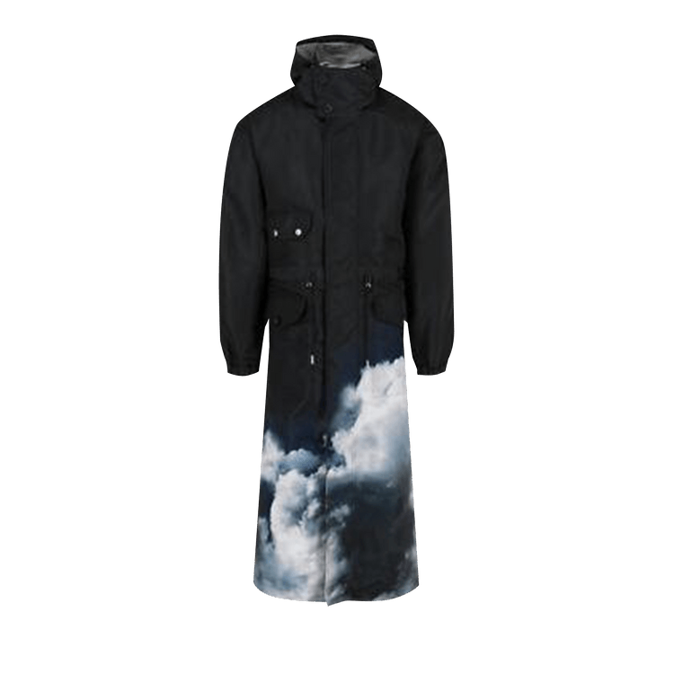 Alexander McQueen Storm Sky Print Parka "Blue"