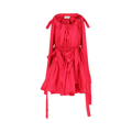 Alexander McQueen Bow Mini Dress "Neon Pink"