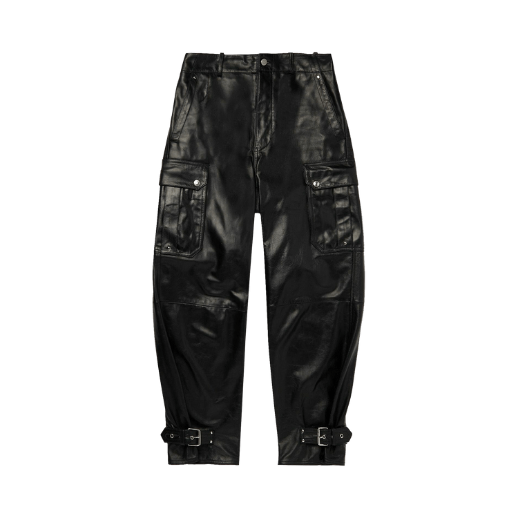 Alexander McQueen Leather Cargo Pants "Black"