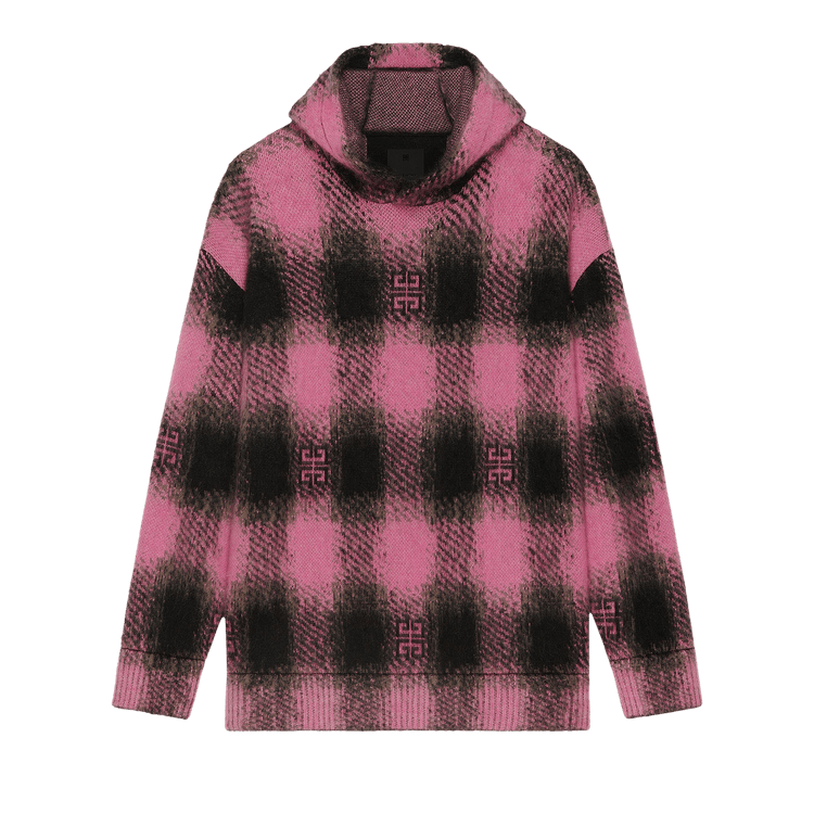 Givenchy 4G Check Hooded Sweater "Black/Pink"