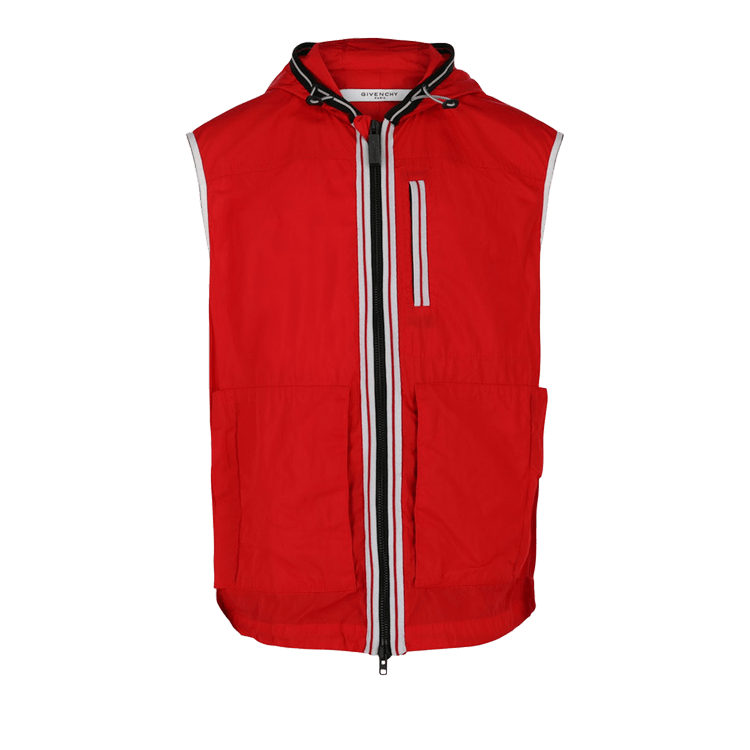 Givenchy Hooded Sleeveless Vest "Red"