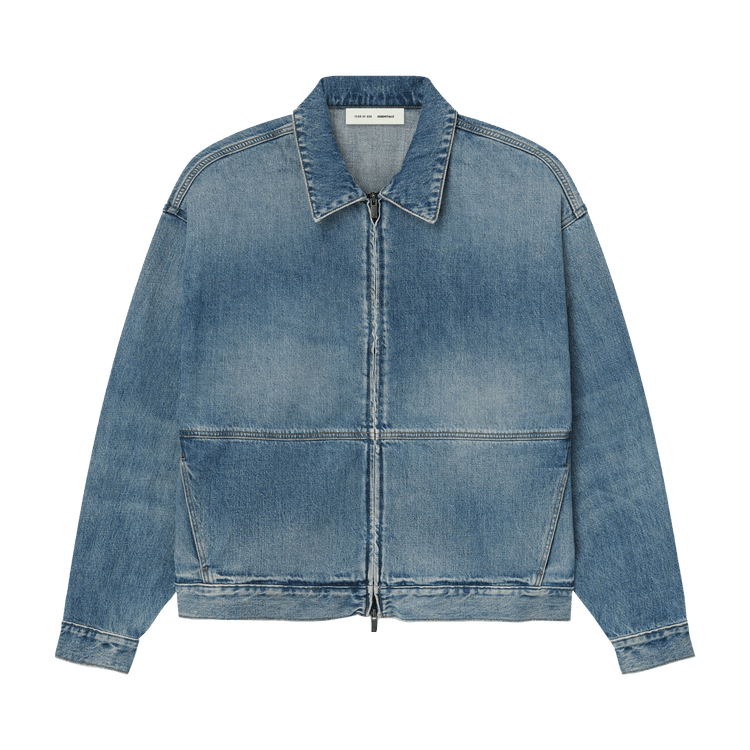 Fear of God Essentials Denim Trucker Jacket "Classic Blue"