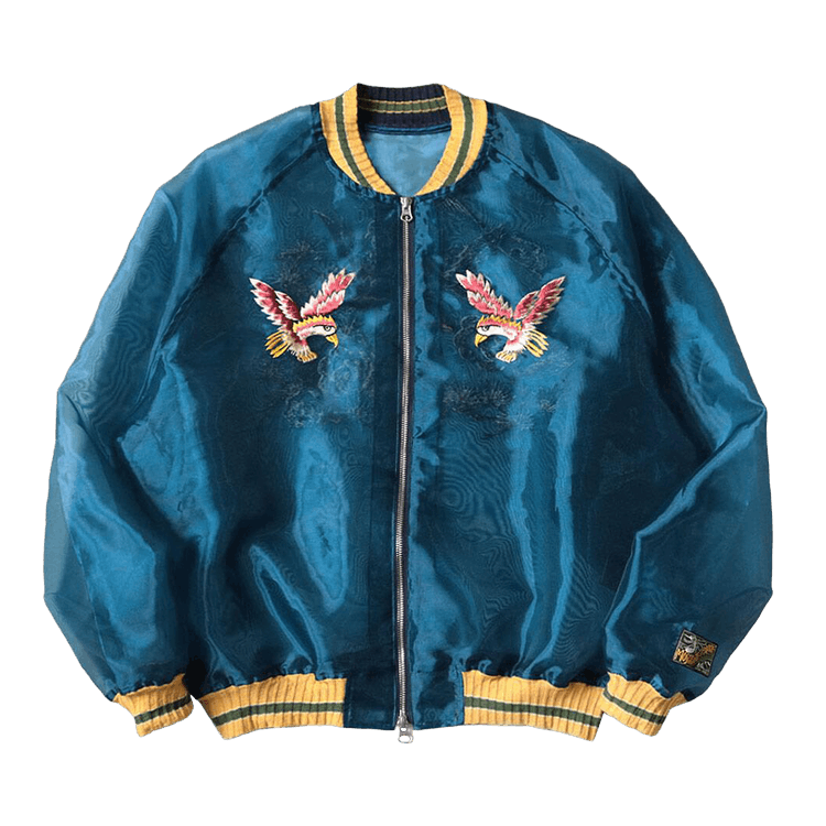 Kapital Sheer Pearl Souvenir Jacket (Eagle) "Dark Blue"