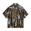 Kapital Silk Rayon Champetre Maria Wrangle Collar Aloha Shirt "Brown Khaki"