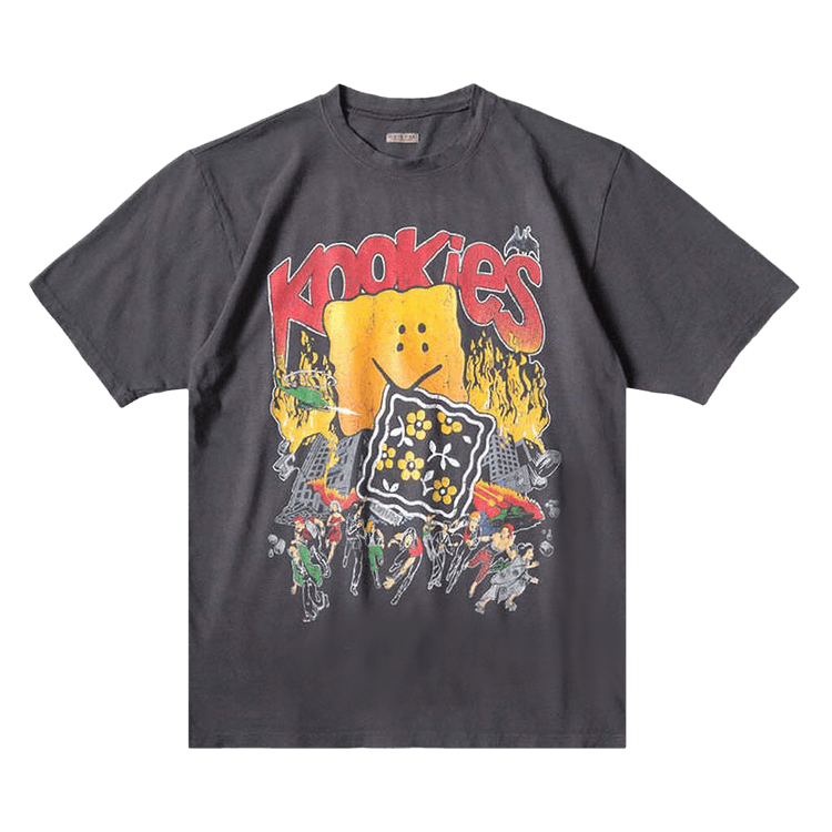 Kapital Jersey Crew T-Shirt (Buster Peckish Bowy) "Ink Black"