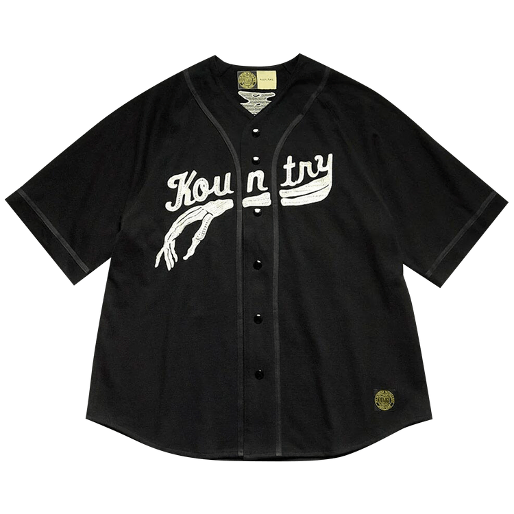 Kapital Jersey Baseball Shirt (Bone) "Black"