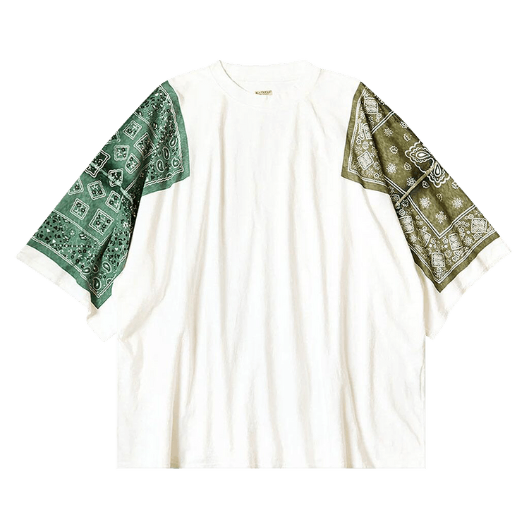Kapital Jersey Bandanna Huge T-Shirt (Cookie) "Khaki"