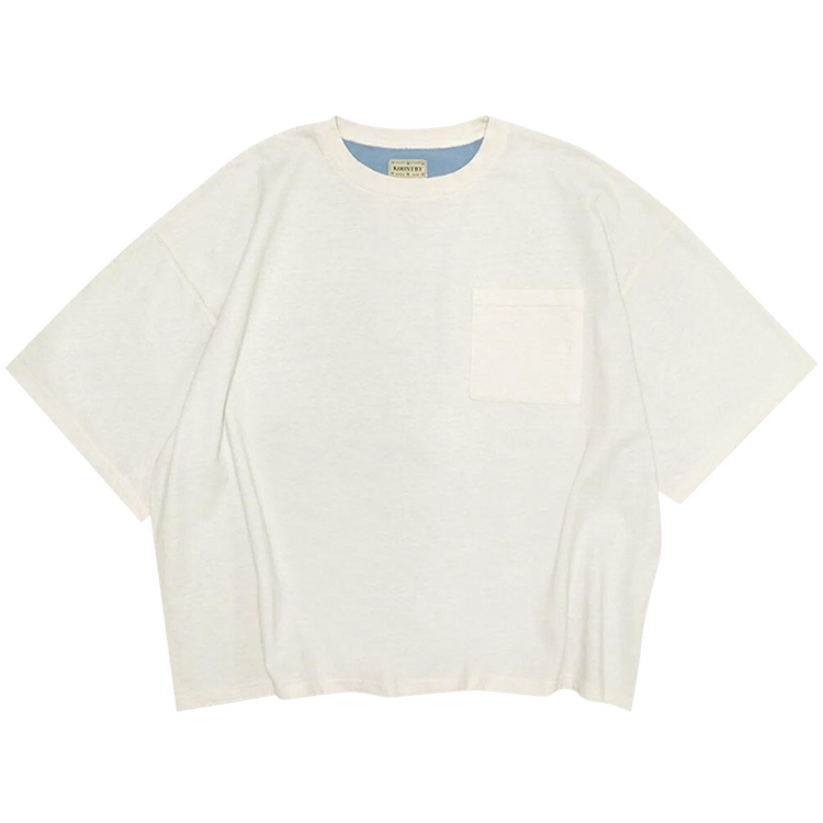 Kapital Jersey 2Tones Big Pocket T-Shirt (Bone) "Ecru/Sax"
