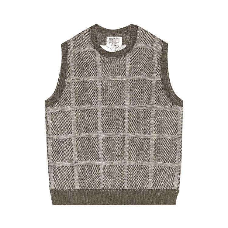 Cav Empt Grid Loose Knit Vest "Khaki"